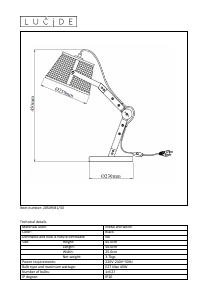 Hướng dẫn sử dụng Lucide 20509/81/30 Aldgate Đèn