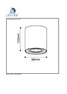 Kasutusjuhend Lucide 22952/01/12 Tube Lamp