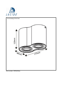 Instrukcja Lucide 22952/02/12 Tube Lampa