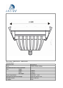 Hướng dẫn sử dụng Lucide 22957/12/31 Cimic Đèn