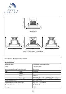 Manual Lucide 22970/06/99 Inky Candeeiro