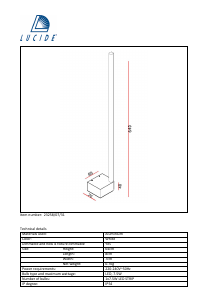 Manual de uso Lucide 23258/07/31 Sirius Lámpara