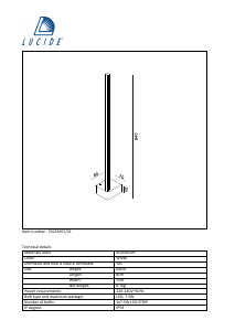 Kasutusjuhend Lucide 23259/07/31 Sirius Lamp