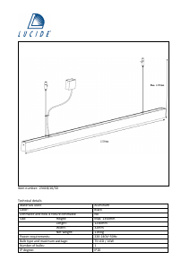 Hướng dẫn sử dụng Lucide 23418/16/30 Lino led Đèn