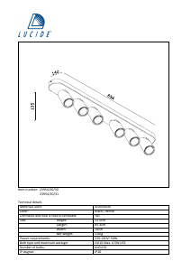 Mode d’emploi Lucide 23954/30/31 Xyrus Lampe