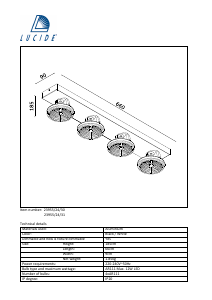 Mode d’emploi Lucide 23955/24/30 Xentrix Lampe