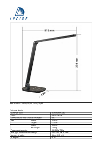 Руководство Lucide 24656/10/30 Vario led Светильник