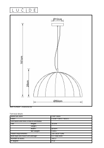 Návod Lucide 25403/50/30 Timius Svietidlo