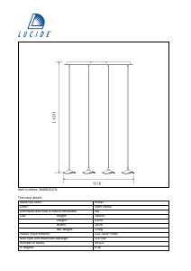 Bruksanvisning Lucide 26490/20/11 Calla led Lampa