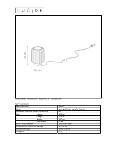 Руководство Lucide 26500/05/30 Turbin Светильник