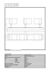 Руководство Lucide 26957/15/12 Lennert Светильник