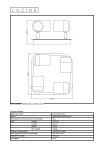 Руководство Lucide 26957/20/30 Lennert Светильник