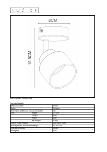 Brugsanvisning Lucide 26988/05/11 Alys Lampe