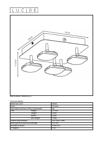 Hướng dẫn sử dụng Lucide 26990/25/11 Hana Đèn