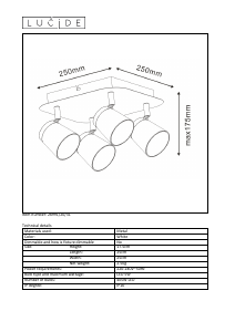 Hướng dẫn sử dụng Lucide 26991/20/31 Heloïse Đèn