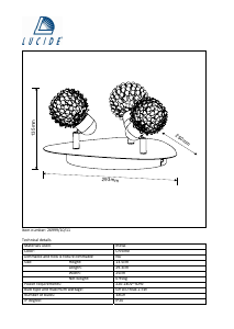 Instrukcja Lucide 26999/10/11 Kyra Lampa