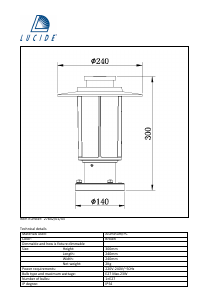 Hướng dẫn sử dụng Lucide 27842/01/43 Goess Đèn