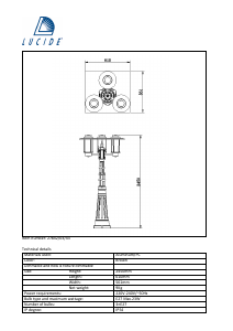 Instrukcja Lucide 27842/03/43 Goess Lampa