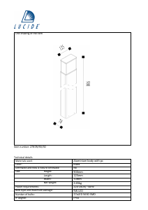 Bruksanvisning Lucide 27878/90/30 Limba Lampa