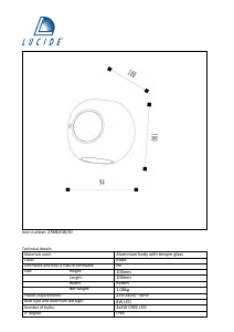 Mode d’emploi Lucide 27880/08/30 Yupla Lampe