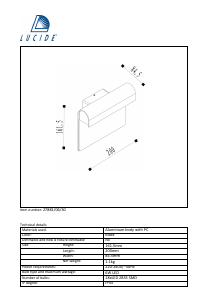 Mode d’emploi Lucide 27881/06/30 Thesi led Lampe