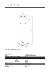 Manuale Lucide 27888/02/31 Justin Lampada