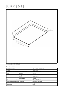 Hướng dẫn sử dụng Lucide 28113/30/30 Ceres Đèn