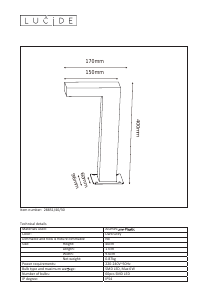 Hướng dẫn sử dụng Lucide 28851/40/30 Texas Đèn