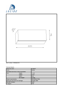 Hướng dẫn sử dụng Lucide 29204/01/31 Blanko Đèn