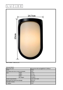 Kasutusjuhend Lucide 29821/01/30 Lugo Lamp