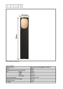 Hướng dẫn sử dụng Lucide 29822/70/30 Lugo Đèn