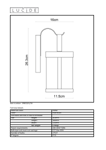 Hướng dẫn sử dụng Lucide 29825/01/30 Lindelo Đèn