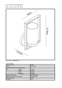 Hướng dẫn sử dụng Lucide 29827/01/30 Nispen Đèn