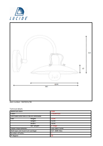 Instrukcja Lucide 30276/01/38 Römer Lampa