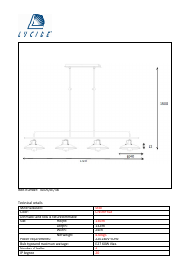 Instrukcja Lucide 30376/04/38 Römer Lampa