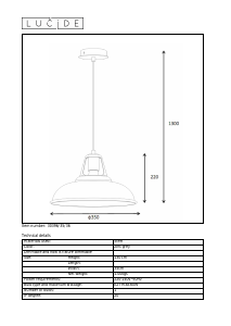 Manual Lucide 30396/35/36 Markit Lampă