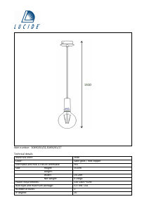 Manual Lucide 30490/01/02 Droopy Candeeiro