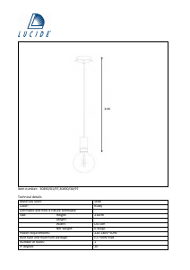 Mode d’emploi Lucide 30490/01/97 Droopy Lampe