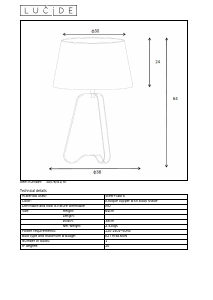 Manual Lucide 30576/81/97 Capucino Candeeiro