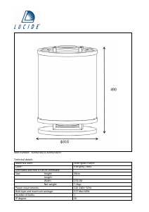 Hướng dẫn sử dụng Lucide 30590/30/15 Brunello Đèn