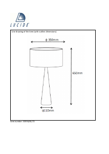 Руководство Lucide 30594/81/72 Conos Светильник