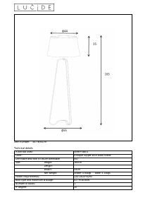 Hướng dẫn sử dụng Lucide 30776/81/97 Capucino Đèn