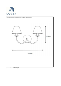 Bruksanvisning Lucide 31233/02/41 Campagne Lampa