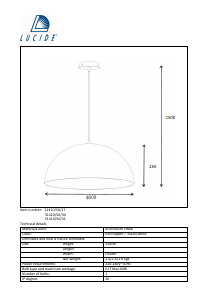 Hướng dẫn sử dụng Lucide 31410/50/31 Riva Đèn