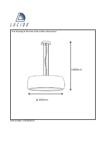 Manual Lucide 31426/40/12 Mari Lampă