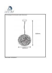 Bruksanvisning Lucide 31476/50/31 Galileo Lampa