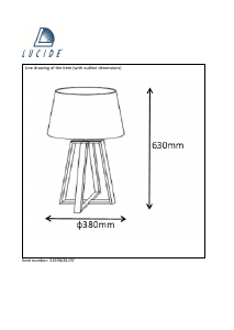 Руководство Lucide 31598/81/97 Coffee Светильник