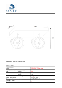 Руководство Lucide 31930/24/31 Tala led Светильник