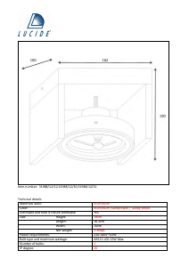 Manual Lucide 31988/12/30 Zett Candeeiro