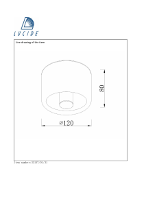 Bruksanvisning Lucide 33157/01/31 Vita Lampa